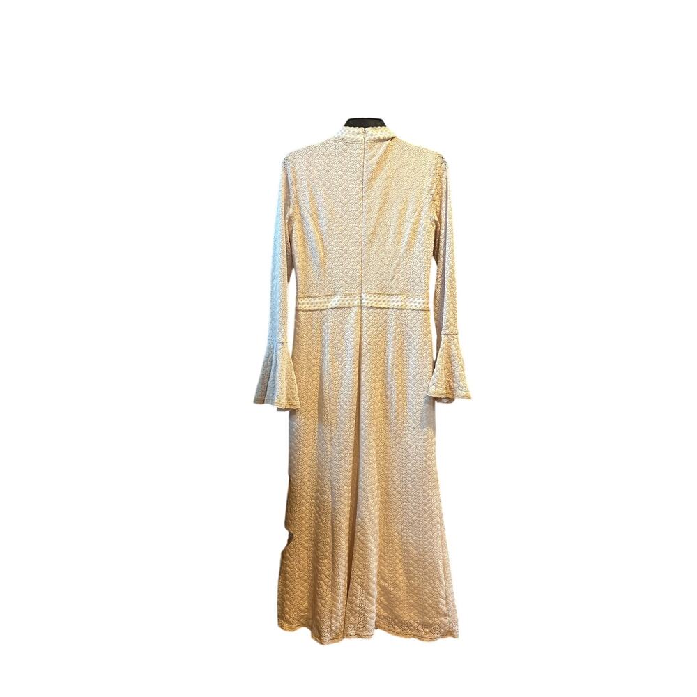 Elliatt Kailee textured crochet long bell sleeve midi dress boho large - Picture 8 of 14